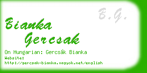 bianka gercsak business card